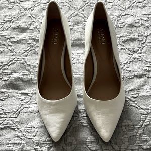 White Pointed Toe Heels